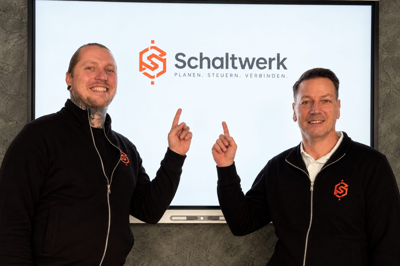 Textildruck Berlin: Schaltwerk – Teamkleidung, Vorderseite